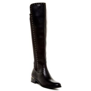 Calvin Klein Cynthia studded knee high riding boots